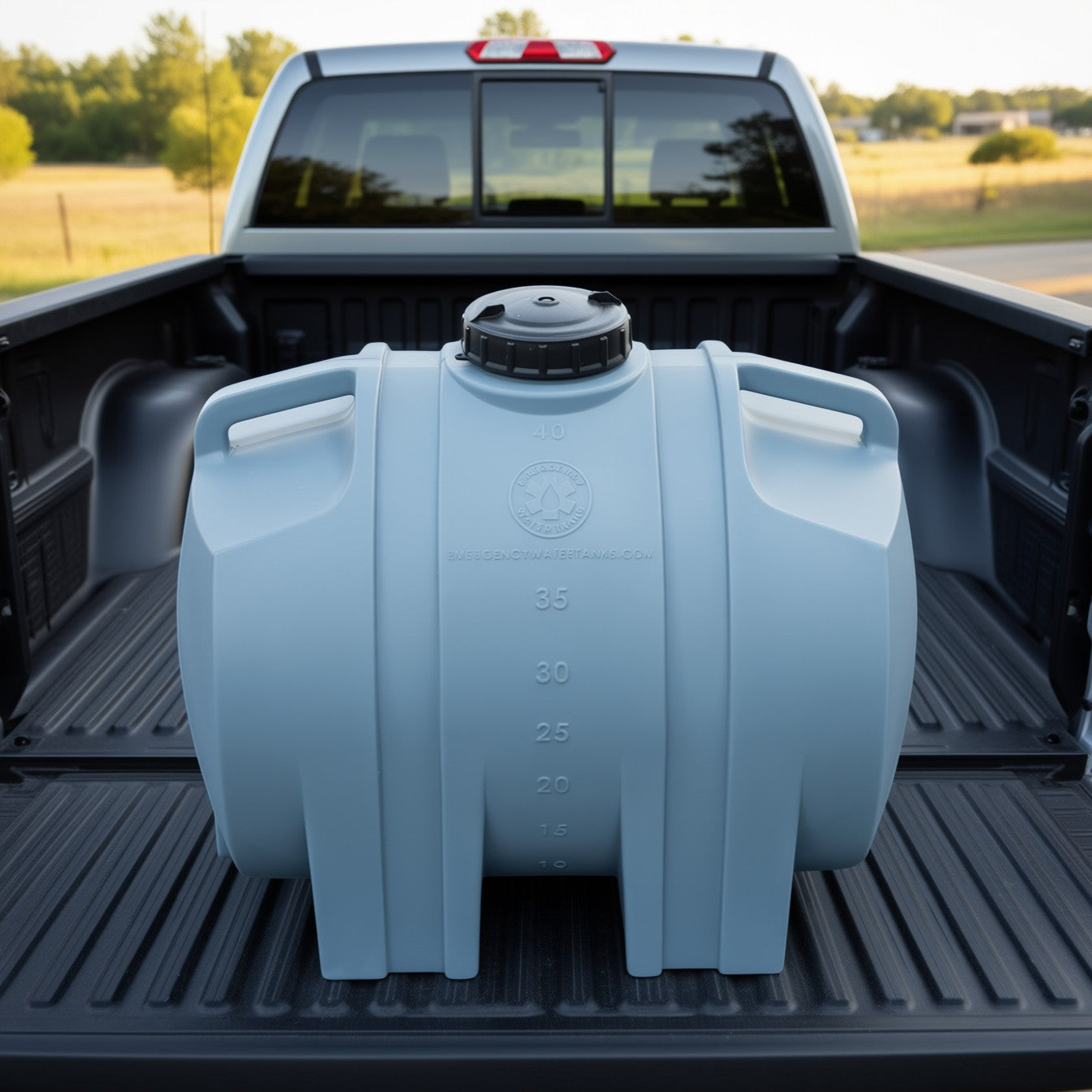40 Gallon Horizontal Utility Water Tank Blue