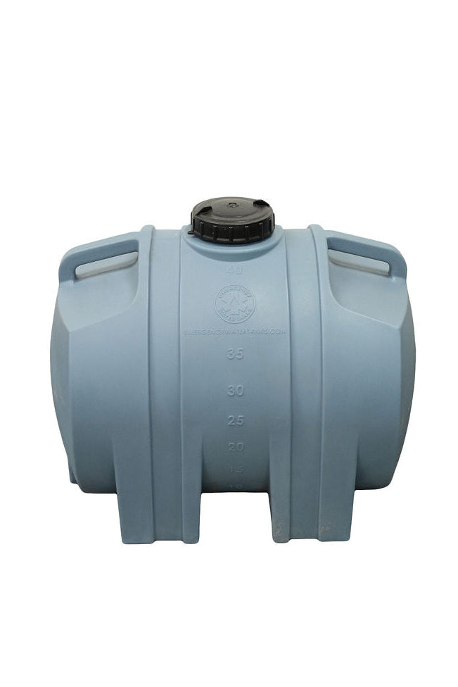 40 Gallon Horizontal Utility Water Tank Blue